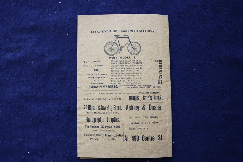 1896 APRIL 6 HAYSEED KARNIVAL AT SI JOWDER'S OLD RED BARN PROGRAM - K 1692