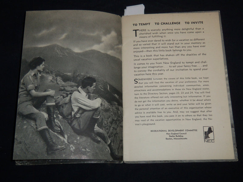 1940'S NEW ENGLAND VACATIONS COST LESS THIS YEAR BOOK - J 8703