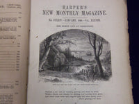 1869 HARPER'S MONTHLY MAGAZINE LOT 12 COMPLETE YEAR - NICE ILLUSTRATIONS- WR 510