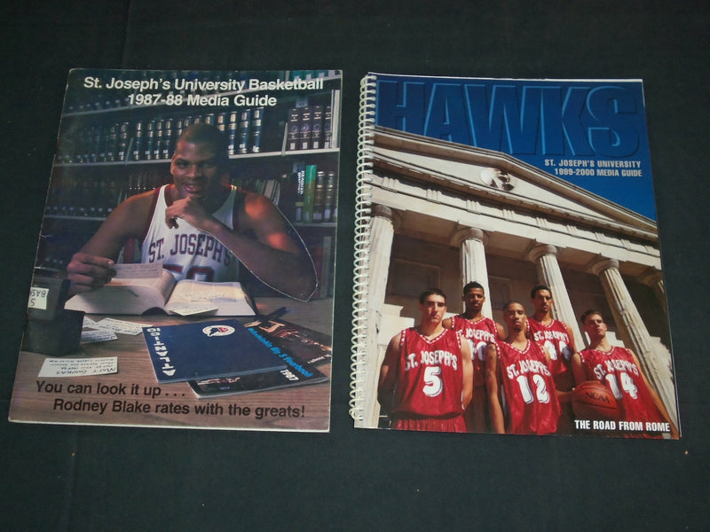 1987 & 1999 ST. JOSEPH'S UNIVERSITY BASKETBALL MEDIA GUIDES - LOT OF 2 - O 3095