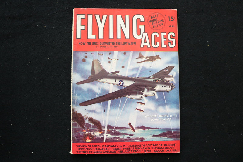 1942 APRIL FLYING ACES MAGAZINE - BOEING B-17E BOMB TOKYO COVER - ST 1011V