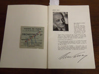 1954 CASINO DE PARIS FRENCH THEATRE PROGRAM W/ TICKET STUB - K 1089