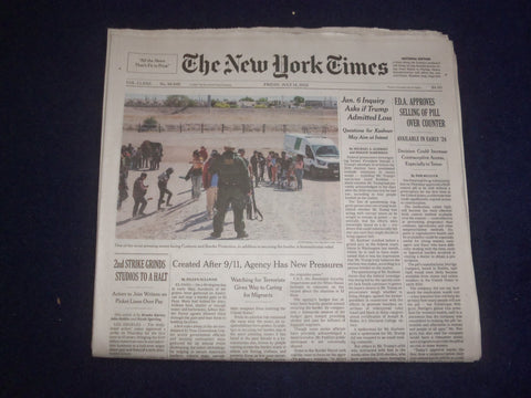 2023 JULY 14 NEW YORK TIMES - FDA APPROVES SELLING OF BIRTH CONTROL OVER COUNTER