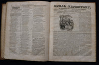 1841-1842 RURAL REPOSITORY MAGAZINE BOUND VOLUME - KD 9533