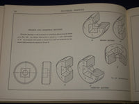 1938 APPLIED MECHANICAL DRAWING BOOK BY PAULL & SGRO - ILLUSTRATIONS - KD 2596