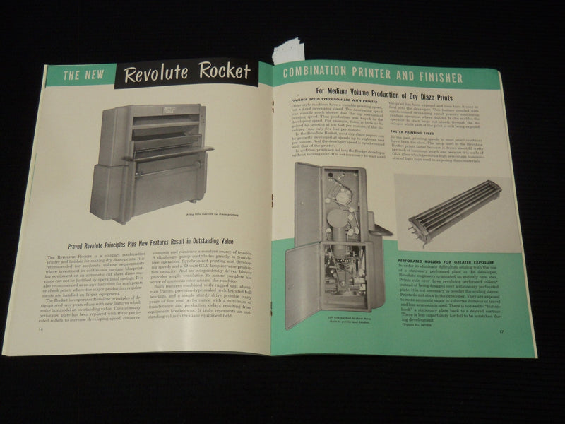 1950'S REVOLUTE PRINT-MAKING & PROCESSING EQUIPMENT SOFTCOVER CATALOG - K 2159