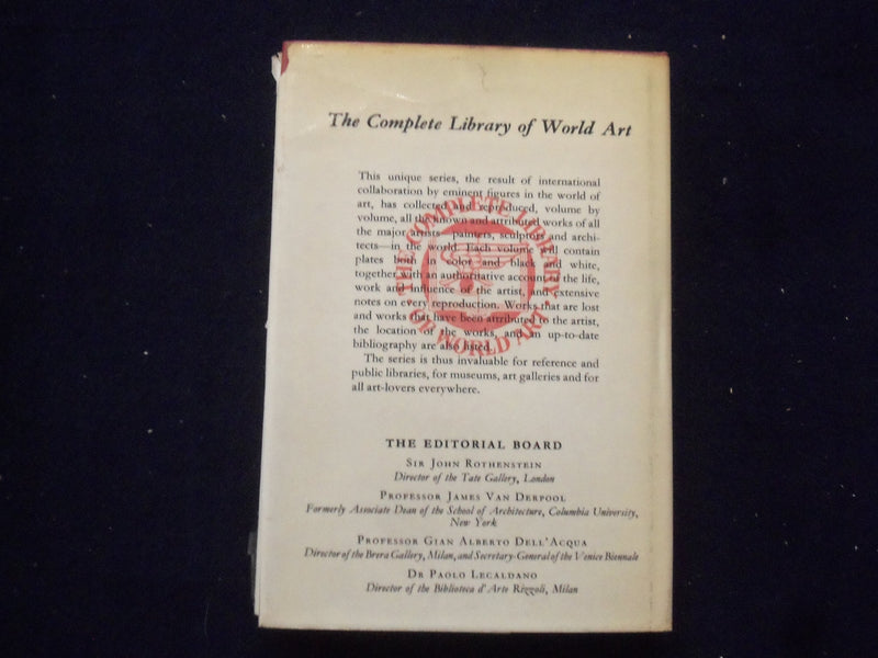 1962 ALL THE PAINTINGS OF FRANCESCA HARDCOVER BOOK BY PIERO BIANCONI - KD 8695