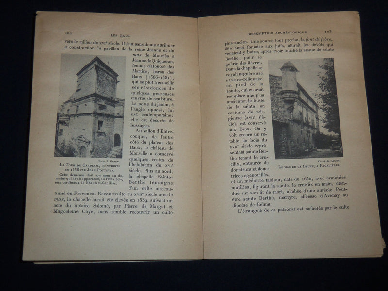 1953 LES BAUX BOOK BY FERNAND BENOIT - FRENCH - J 9502