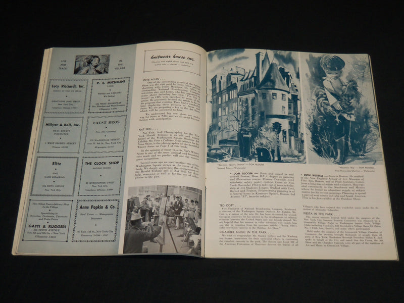 1954 SEPT-OCT 46TH WASHINGTON SQUARE OUTDOOR ART EXHIBIT PROGRAM - J 5725