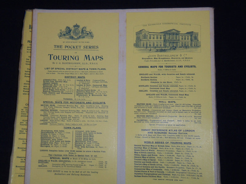 1900'S BARTHOLOMEW'S NEW REDUCED SURVEY SHEET 26 ESSEX - LINEN MAP - K 2076