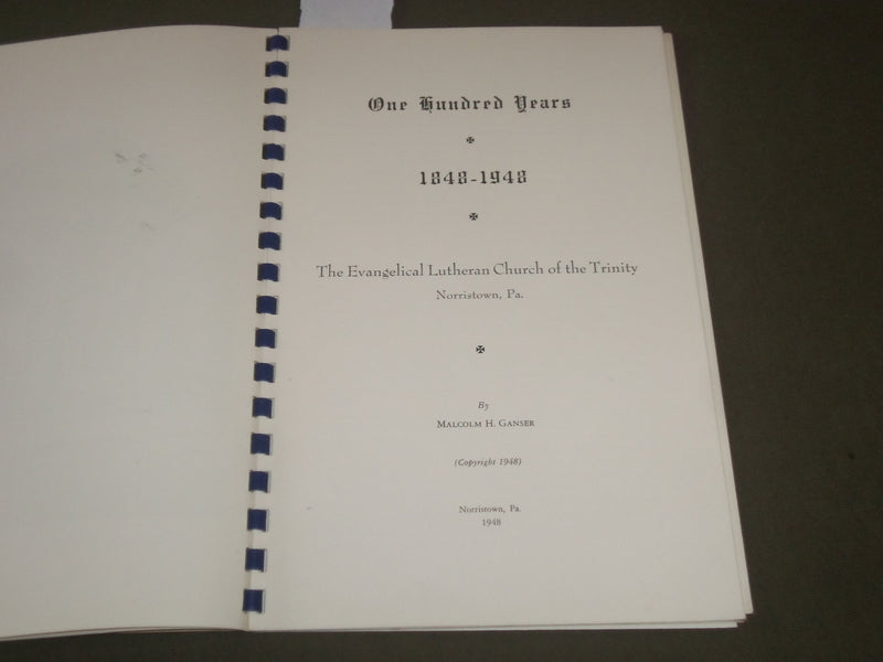1948 100 YEARS EVANGELICAL LUTHERIAN CHURCH - NORRISTOWN PENNSYLVANIA - J 2694