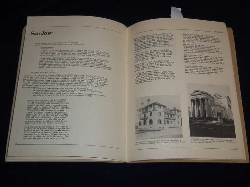 1979 SANTA CLARA COUNTY HERITAGE RESOURCE INVENTORY BOOK - SOFTCOVER - J 8906