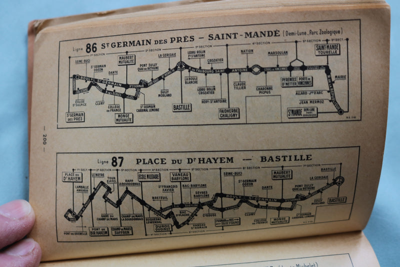 1965 PLAN-GUIDE DE PARIS - SOFTCOVER BOOK - K 2550