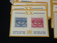 1965 XX ANNIVERSARY - ANNIVERSAIRE U. N. STAMPS - 50 PIECES - K 2668