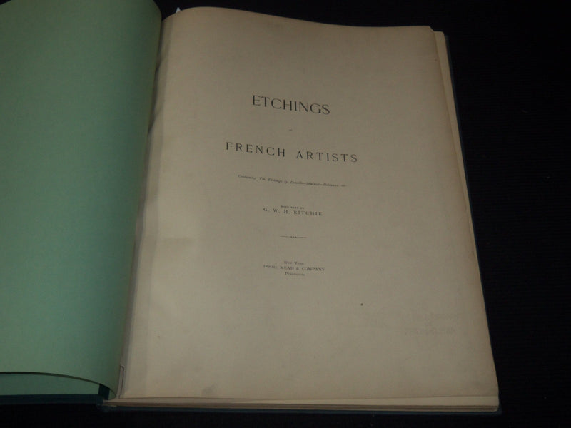 1888 ETCHINGS BY FRENCH ARTISTS VOLUME - G. W. H. RITCHIE - Z 236