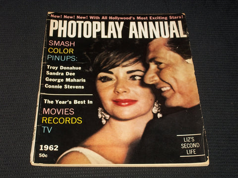 1962 PHOTOPLAY ANNUAL MAGAZINE - ELIZABETH TAYLOR COVER - E 3576