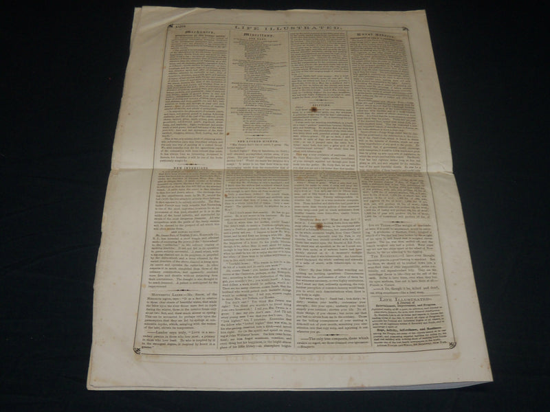 1856 FEBRUARY 16 LIFE ILLUSTRATED NEWSPAPER - NEW INVENTIONS - NP 4798