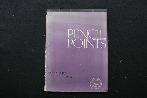 1940 JANUARY PENCIL POINTS MAGAZINE - SP 4187P