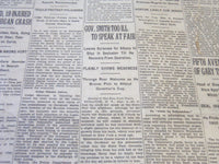 1926 SEPTEMBER 3 NEW YORK TIMES - GOV. SMITH TOO ILL TO SPEAK AT FAIR - NT 5600