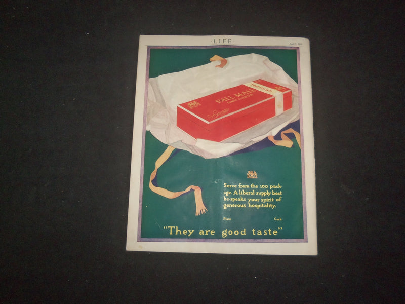 1920 APRIL 1 LIFE MAGAZINE - EASTER NUMBER - THE SPENDTHRIFT - L 770R