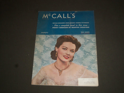 1940 AUGUST MCCALL'S MAGAZINE - NICE COVER, STORIES & ADS - SP 6787