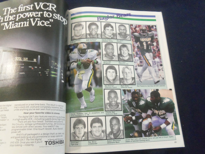 1986 DEC 31 BLUEBONNET BOWL PROGRAM - BAYLOR UNIV VS UNIV COLORADO - ST 5005Z