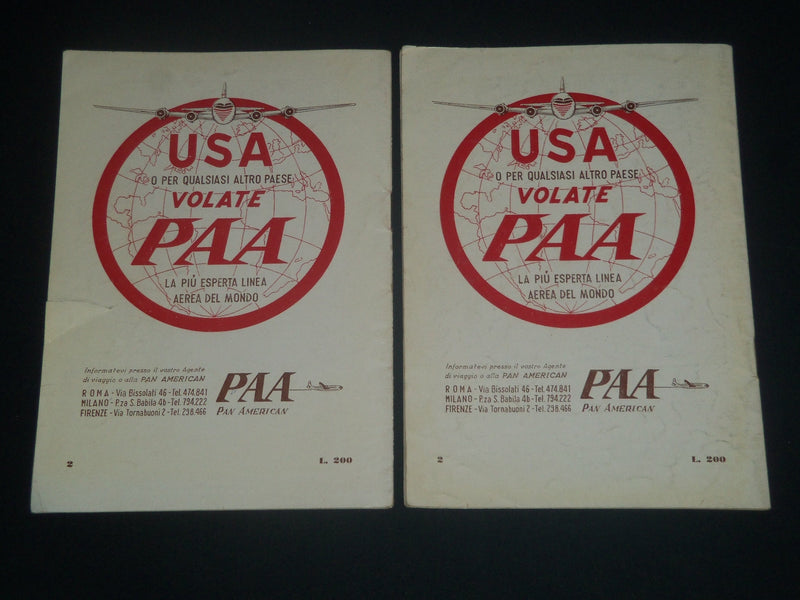 1954 TERME DI CARACALLA ITALIAN PROGRAM LOT OF 2 - TURANDOT - PUCCINI - J 4280