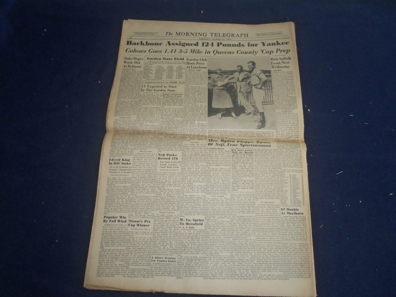 1958 OCT 22 THE MORNING TELEGRAPH - NEJI PACKS RECORD 176 IN GWATHMEY - NP 5535