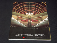 1978 MID-AUGUST ARCHITECTURAL RECORD MAGAZINE - ENGINEERING COVER - E 4186