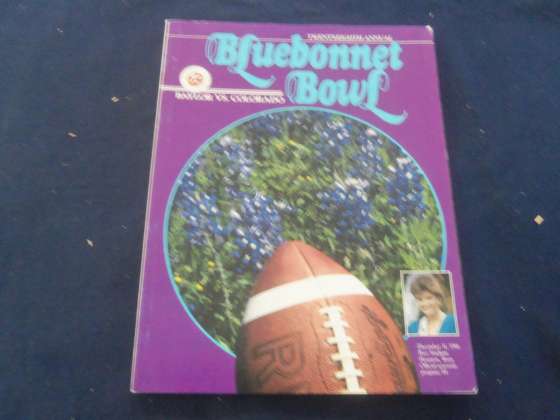 1986 DEC 31 BLUEBONNET BOWL PROGRAM - BAYLOR UNIV VS UNIV COLORADO - ST 5005Z