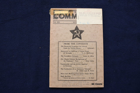 1933 MAY THE COMMUNIST MONTHLY PERIODICAL - K 487
