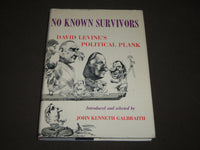 1970 NO KNOWN SURVIVORS BY DAVID LEVINE HARDCOVER BOOK - FIRST EDITION - KD 4694