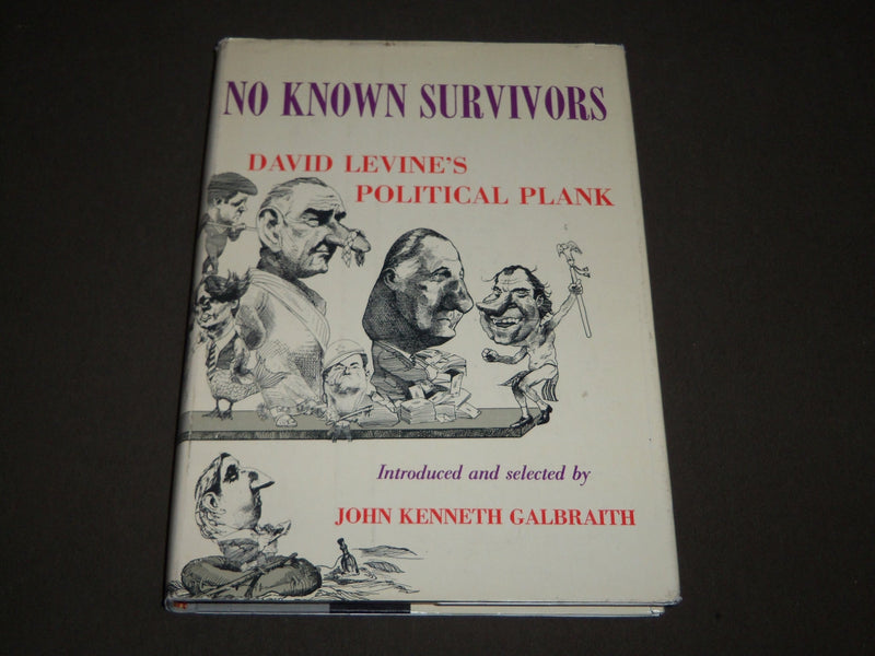 1970 NO KNOWN SURVIVORS BY DAVID LEVINE HARDCOVER BOOK - FIRST EDITION - KD 4694