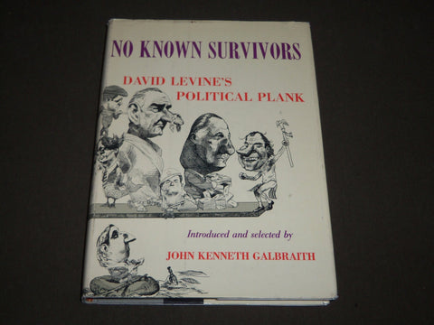1970 NO KNOWN SURVIVORS BY DAVID LEVINE HARDCOVER BOOK - FIRST EDITION - KD 4694