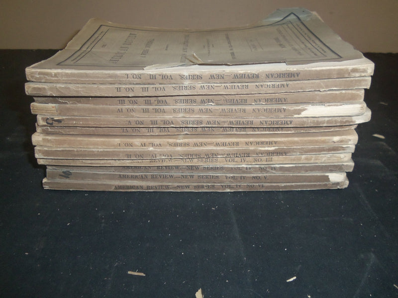 1849 THE AMERICAN REVIEW A WHIG JOURNAL LOT OF 12 - NICE ENGRAVINGS - WR 1230