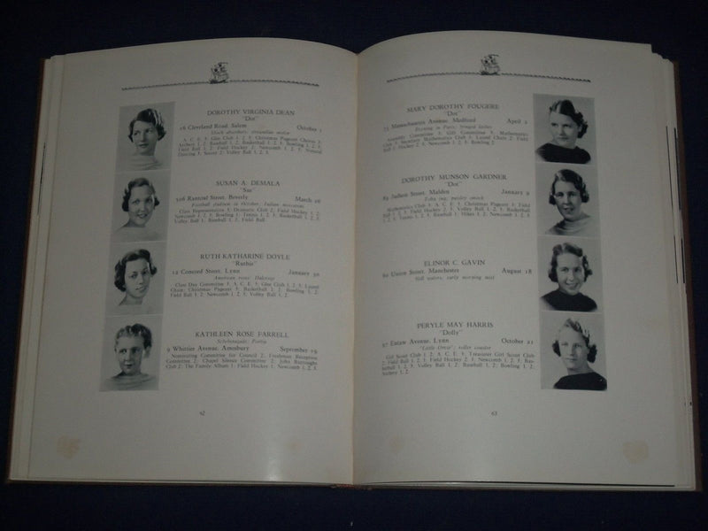 1936-1937 STATE TEACHERS COLLEGE SALEM YEARBOOK LOT OF 2 - THE CLIPPER - YB 711