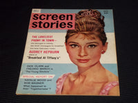 1961 OCTOBER SCREEN STORIES MAGAZINE - AUDREY HEPBURN FRONT COVER - E 15882