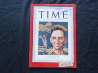 1942 NOVEMBER 9 TIME MAGAZINE - SIR ARTHER TEDDER - T 839