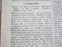 1878 THE ACADEMY WEEKLY REVIEW OF LITERATURE LOT OF 20 ISSUES - LONDON - O 2382