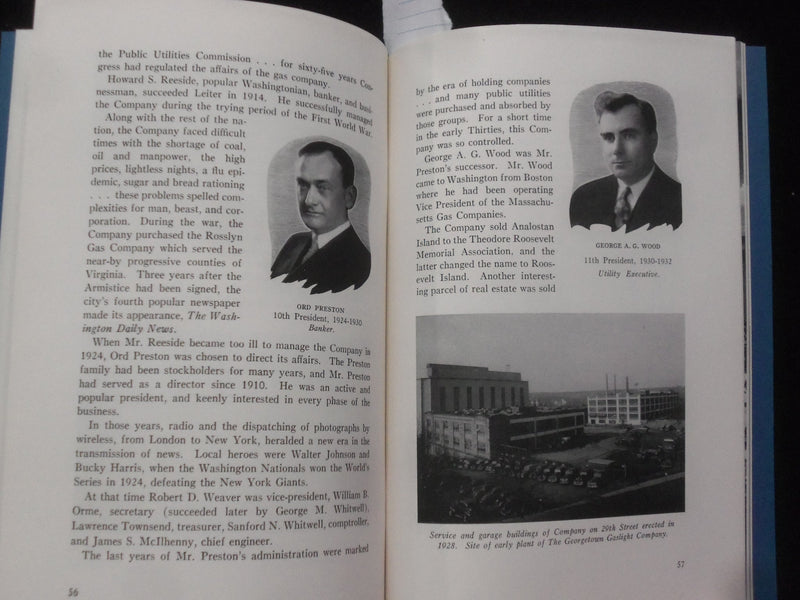1948 GROWING WITH WASHINGTON SOFTCOVER BOOK - WASHINGTON GAS LIGHT CO. - J 9861