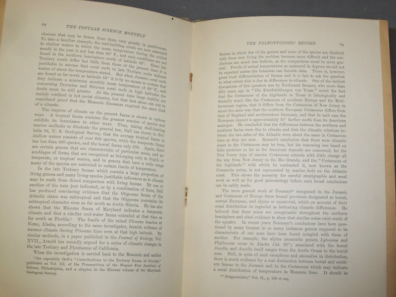 1910 PALEONTOLOGIC EVIDENCES OF CLIMATE - J 4947