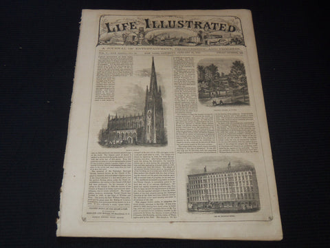 1858 JANUARY 23 LIFE ILLUSTRATED NEWSPAPER - NEW YORK BUILDINGS - NP 5901
