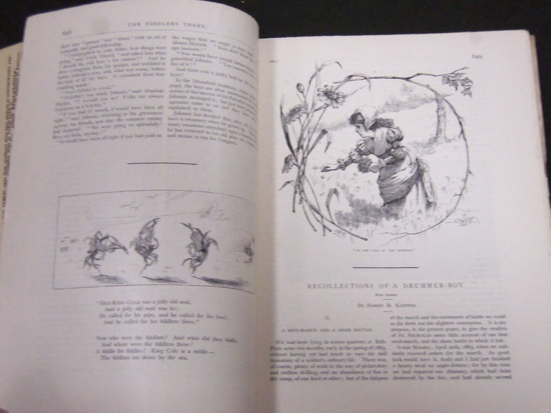 1883 ST. NICHOLAS MONTHLY MAGAZINE LOT OF 8 ISSUES - NICE ILLUS. & ADS - WR 1082