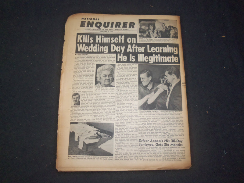1966 JAN 9 NATIONAL ENQUIRER NEWSPAPER -MOM BEATS SON TO DEATH WITH BAT- NP 7405