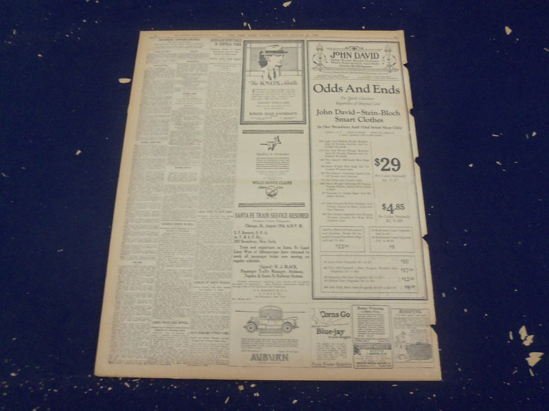 1922 AUGUST 22 NEW YORK TIMES - RAIL PEACE NOT ASSURED - NT 8387
