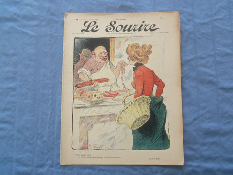 1901 FEB 9 LE SOURIRE MAGAZINE - ILLUSTRATED COMEDY - FRENCH TEXT - SP 4864L