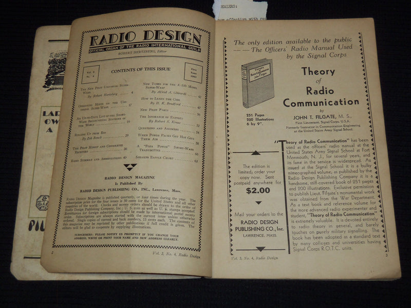 1931 RADIO DESIGN MAGAZINE - ORGAN OF THE RADIO INTERNATIONAL GUILD - J 7576
