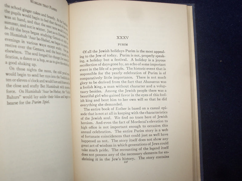 1943 WORLDS THAT PASSED HARDCOVER BOOK BY A.S. SACHS - KD 8958