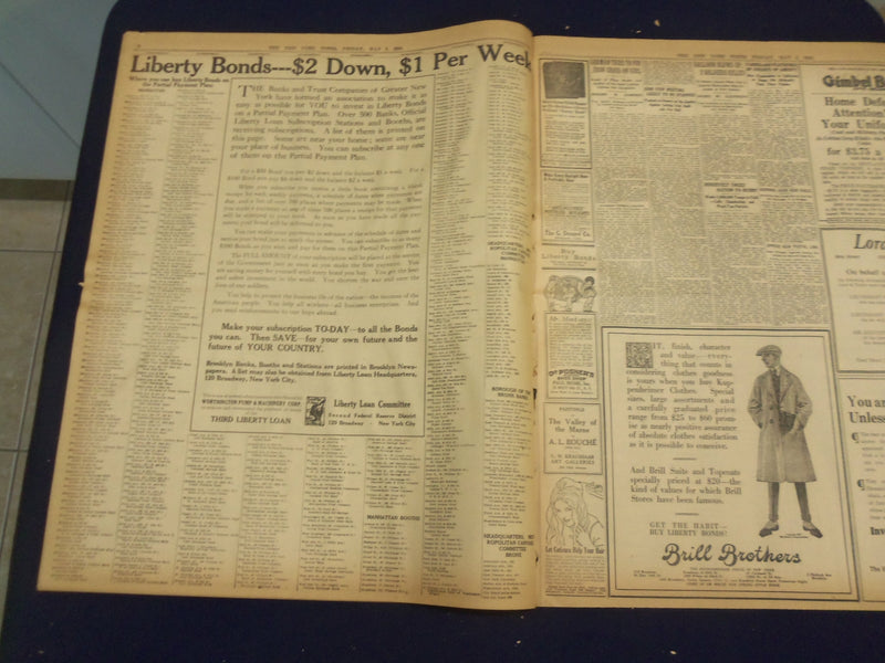 1918 MAY 3 NEW YORK TIMES - FRENCH ADVANCE THEIR LINES - NT 8170