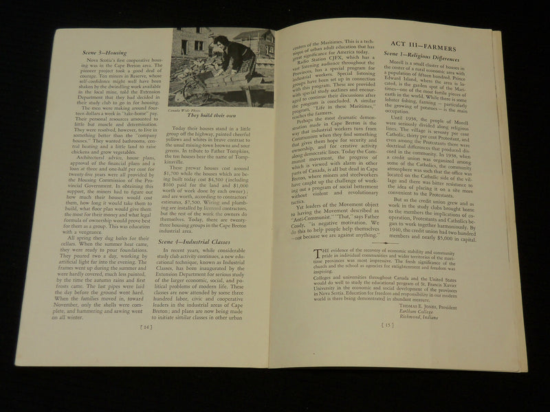 1949 DEMOCRACY ENSURED SOCIAL DRAMA CANADIAN MARITIMES SOFTCOVER BOOK - J 7061